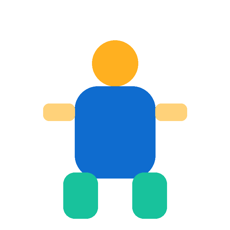 Stretching character illustration